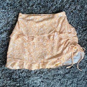 Princess Polly Yellow Floral Skirt